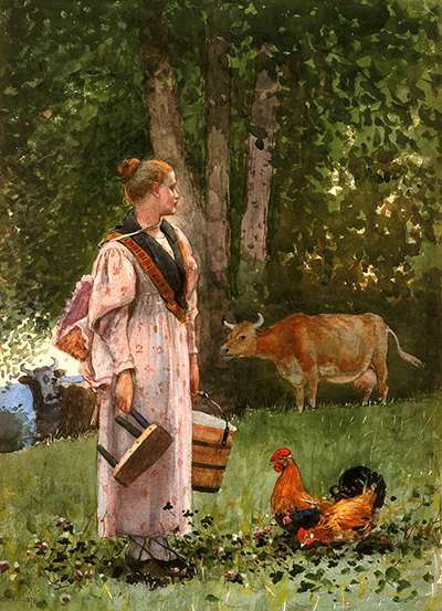 The Milk Maid Winslow Homer